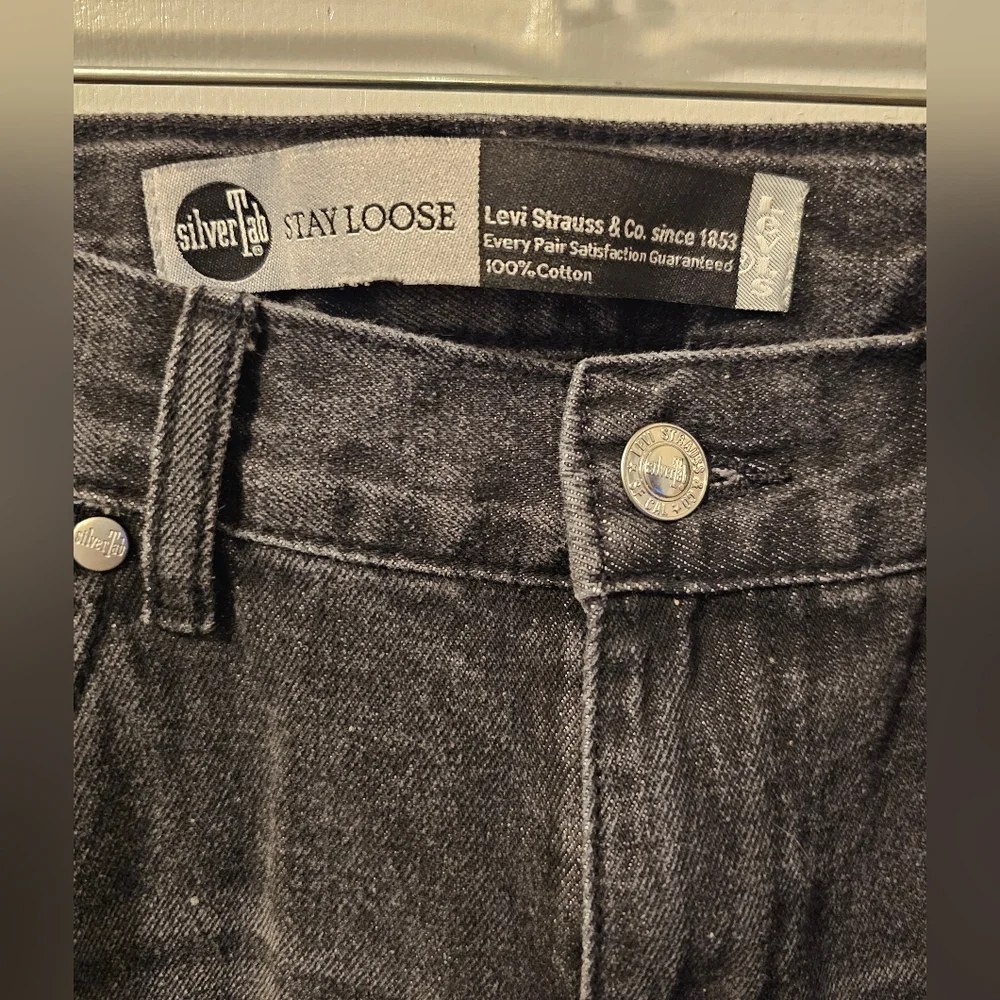 Levis Silver Tab Stay Loose Women's 28x30 Regular 16 Black Jeans